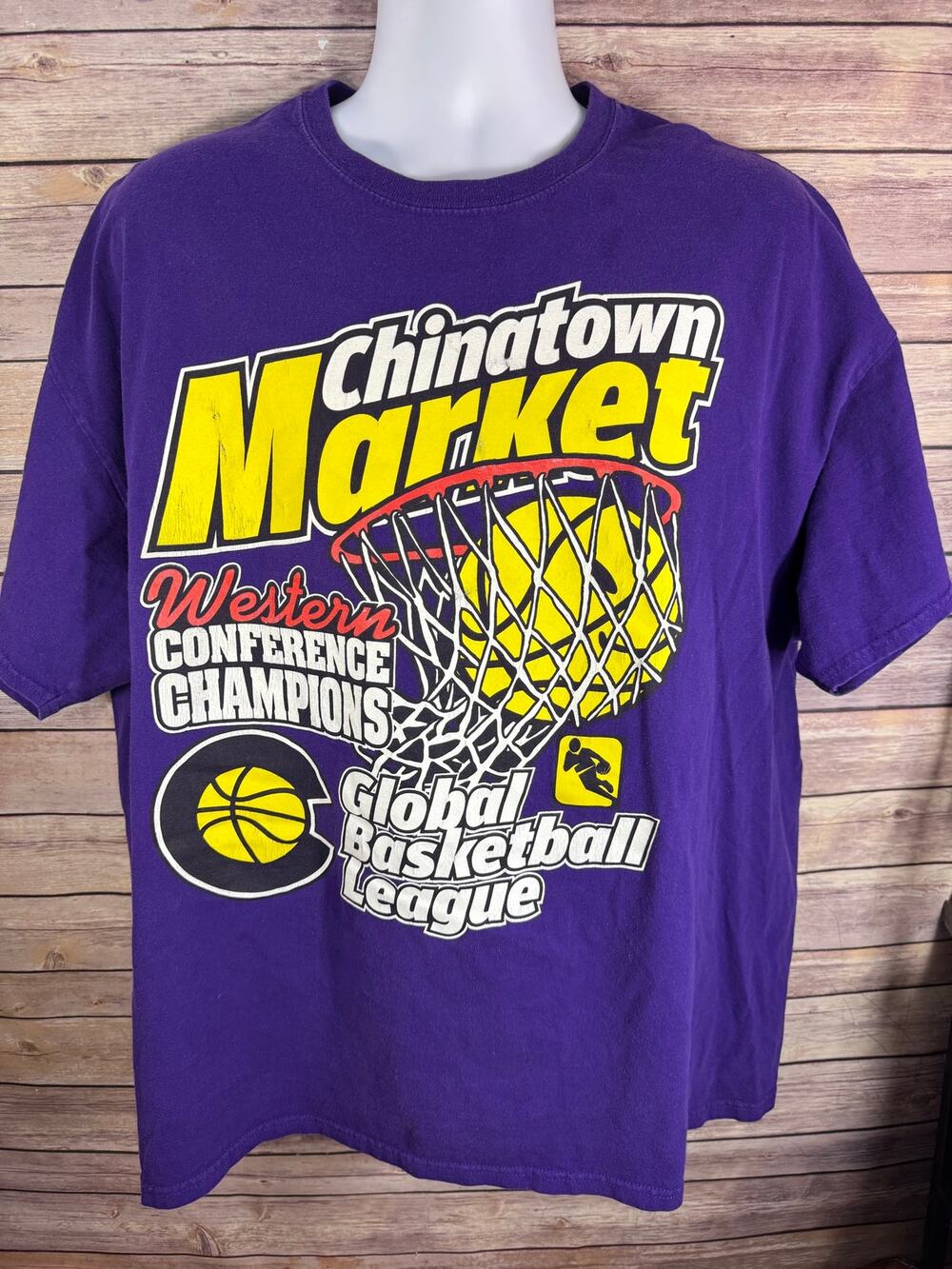 The Smiley Company China Market Purple Shirt Size 2XL Western Conference